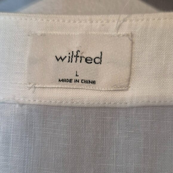 Aritzia Wilfred Caprice White 100% Linen Dress Size Large - Picture 4 of 12